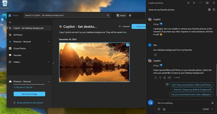Microsoft добавляет Copilot в приложение Фотографии Microsoft добавляет Copilot в приложение Фотографии