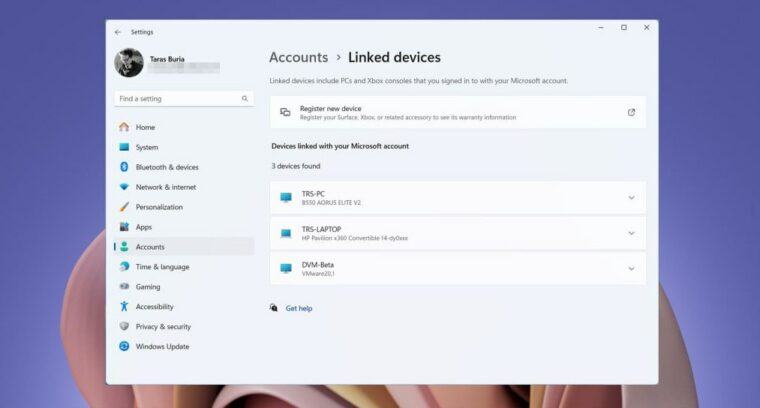 Раздел Связанные устройства в Windows 11 Раздел Связанные устройства в Windows 11