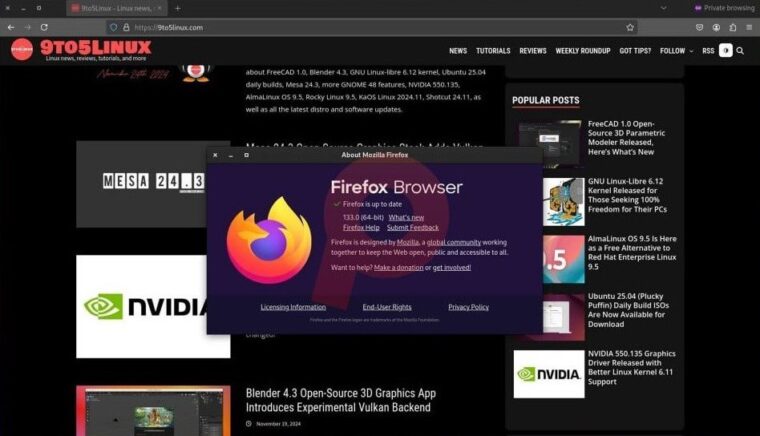 Вышел Firefox 133 с защитой от отслеживания