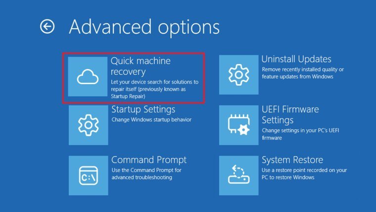 Microsoft тестирует Quick Machine Recovery для защиты от сбоев