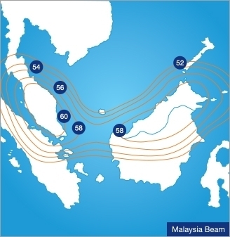 MeaSat 3B Ku-band Malaysia beam
