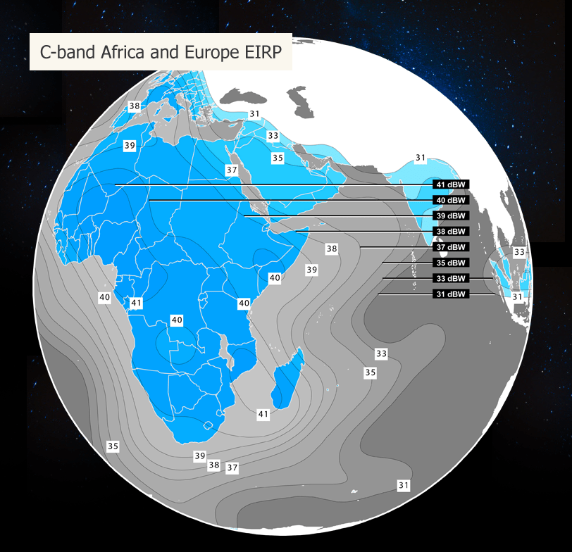 AzerSpace 1 / Africasat-1A C-band Africa and Europe