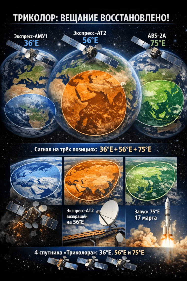 Напоминание: что произошло с «Триколором» и спутниками